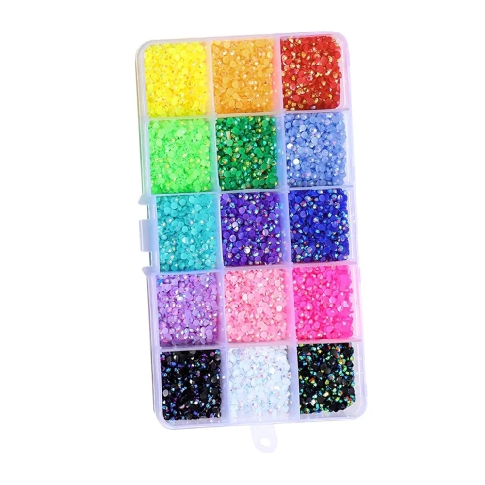 Colorful DIY Rhinestone Nail Art Set